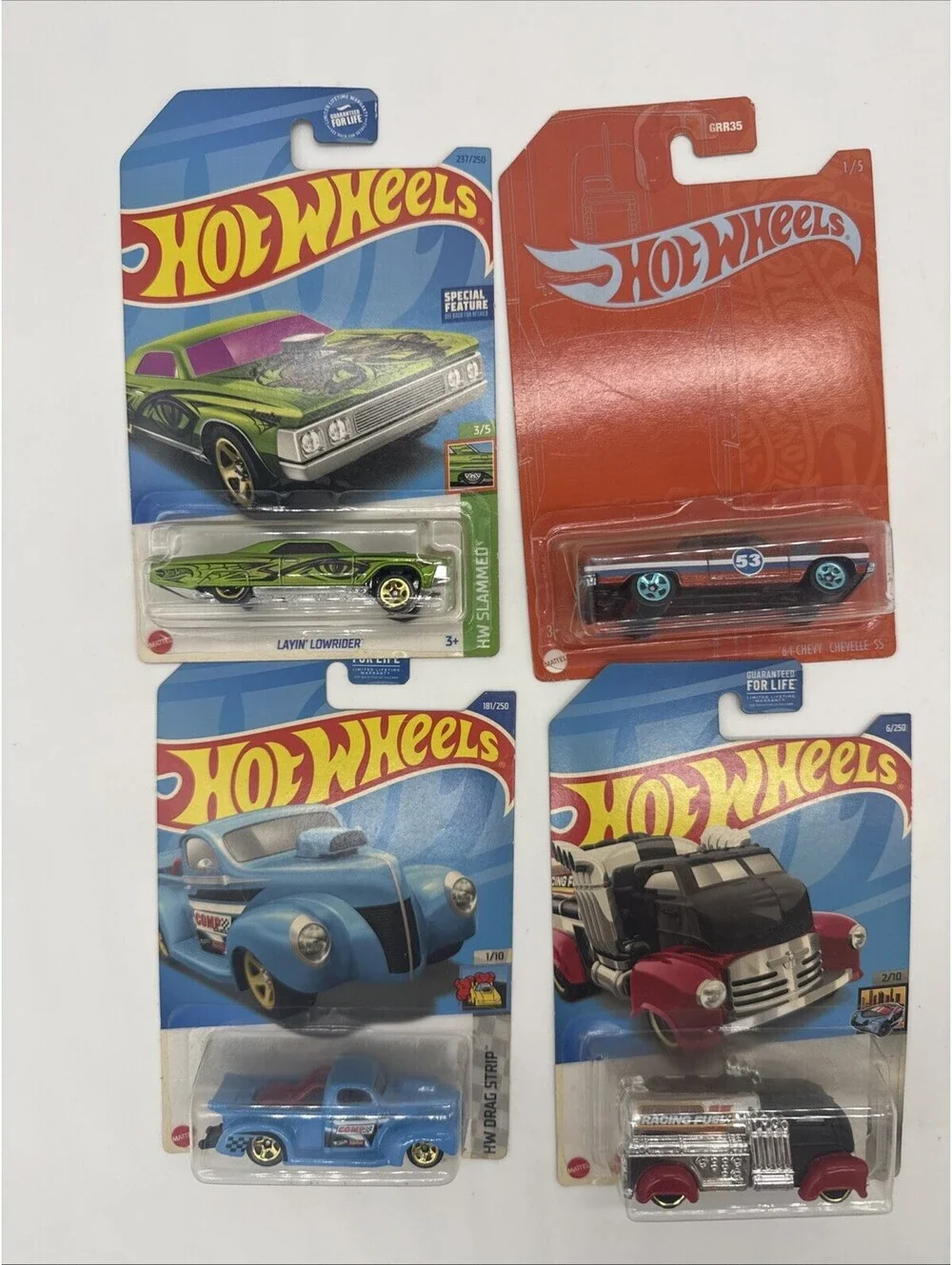 Hot Wheels Diecast Car Lot of 6 2007 Treasure Hunt 50th Anniversary New on Card
